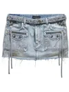 Balenciaga Studded Denim Cagole Mini Skirt