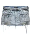 Balenciaga Studded Denim Cagole Mini Skirt