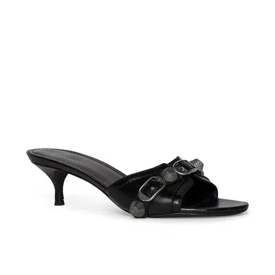Balenciaga Cagole Flat Sandal In Black