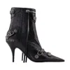 Balenciaga Cagole 50 Ankle Boots In Lamb Leather