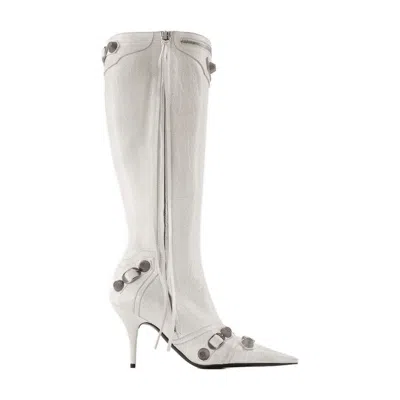 Balenciaga Cagole H90 Boots In White