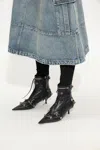 Balenciaga Cagole 50 Ankle Boots In Lamb Leather In Black
