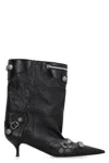 Balenciaga Cagole 50 Mid-calf Boots In Nappa Leather In Black