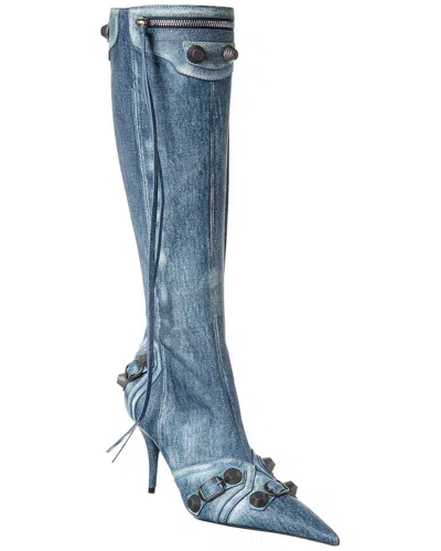 Balenciaga Cagole Leather Boot In Multi