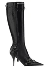 Balenciaga Cagole Leather Pointy-toe Boots