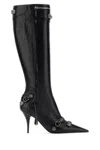 Balenciaga Cagole Leather Pointy-toe Boots