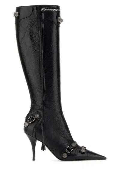 Balenciaga Cagole Leather Pointy-toe Boots