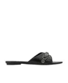 Balenciaga Open-toe Sandals With Decorative Buckle Detail In Black