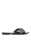 Balenciaga Open-toe Sandals With Decorative Buckle Detail In Black