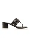 Balenciaga Thong Sandals Block Heel In Black