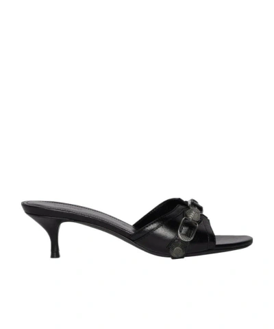 Balenciaga Cagole M40 Arena Slip-on Sandals In Black