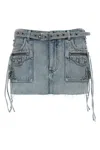 Balenciaga Studded Denim Cagole Mini Skirt