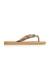 Balenciaga Cagole Rubber Thong Sandals In Neutral