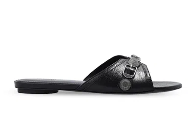 Pre-owned Balenciaga Cagole Sandal (womens) Sneakers In Black/aged Nikel In Multi