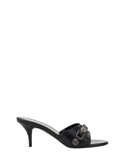 Balenciaga Cagole 70mm Sandal Shoes In Black