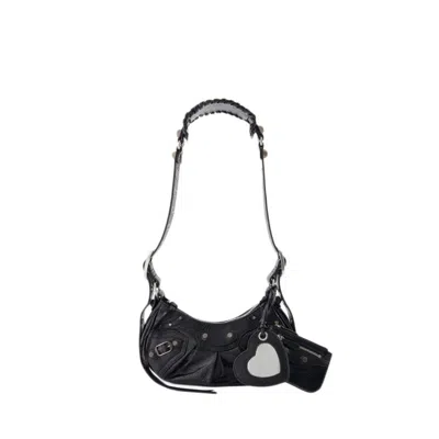 Balenciaga Black Le Cagole Xs Leather Shoulder Bag