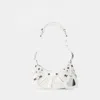 Balenciaga Le Cagole S Leather Bag In White
