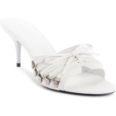 Balenciaga Cagole Slide Sandal In Optic White