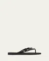 Balenciaga Cagole Studded Flip Flop Sandals