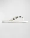 Balenciaga Cagole Studded Flip Flop Sandals In White/ Silver