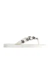 Balenciaga Cagole Thong Sandals In White