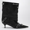 Balenciaga Cagole 50 Mid-calf Boots In Nappa Leather