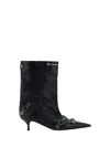 Balenciaga Cagole 50 Mid-calf Boots In Nappa Leather