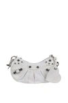 Balenciaga Le Cagole Xs Leather Shoulder Bag In White