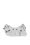 Balenciaga Borsetta A Tracolla Le Cagole Xs Bag Traforata  Da Donna In Bianco Ottico
