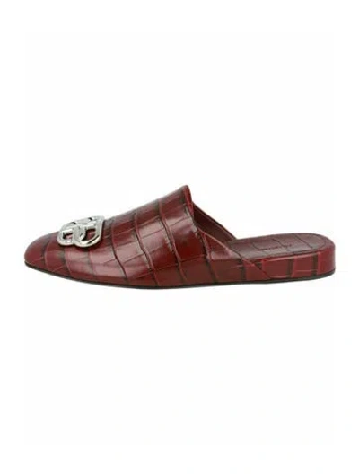 Pre-owned Balenciaga Calf Leather Mules W/ Tags In Red