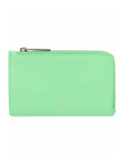 Pre-owned Balenciaga Calfskin Card Holder W/ Tags In Green