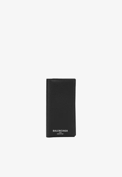 Balenciaga Calfskin Long Wallet In Black