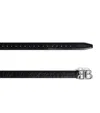 Balenciaga Calfskin Monaco Belt In Black