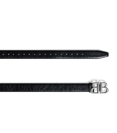 Balenciaga Calfskin Monaco Belt In Black