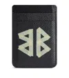 Balenciaga Calfskin Phone Card Holder In Black