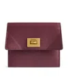 Balenciaga Calfskin Rodeo Card Holder In Red
