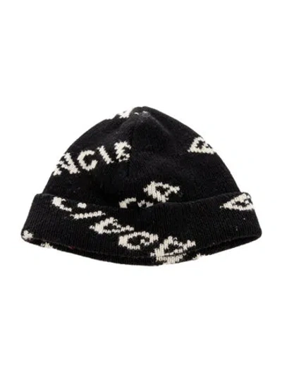 Pre-owned Balenciaga Camel Hair Knit Beanie In Black
