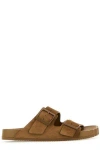Balenciaga Camel Suede Sunday Slippers