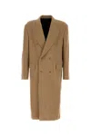 Balenciaga Collared Button-up Coat In Brown