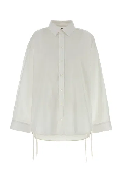Balenciaga Women White Poplin Oversize Shirt
