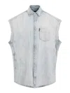 Balenciaga Ripped Denim Vest