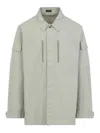 Balenciaga Men's Cotton Shirt Jacket In Green