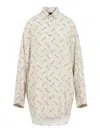 Balenciaga Beige Viscose Shirt In Beis Claro