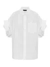 Balenciaga Camicia In Popeline Bianco Donna In White