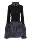 Balenciaga Layered Sweater Featuring Collared Neck In Black