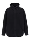 Balenciaga Men's Shirt-style Parka In Black