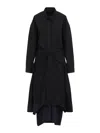 Balenciaga Maxi Layered Shirt Dress In Black