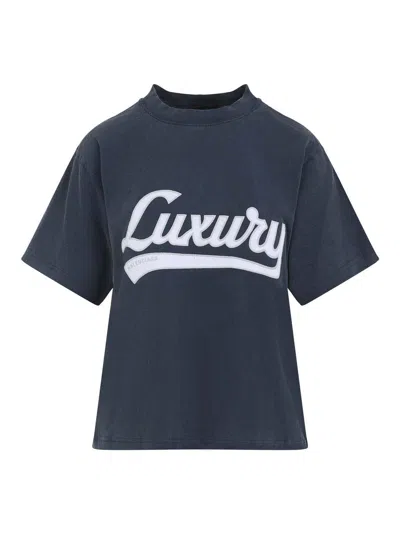 BALENCIAGA CAMISETA - AZUL OSCURO