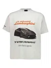 Balenciaga Lamborghini Oversized Printed Cotton-jersey T-shirt In White