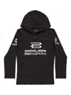 Balenciaga Hooded T-shirt In Black